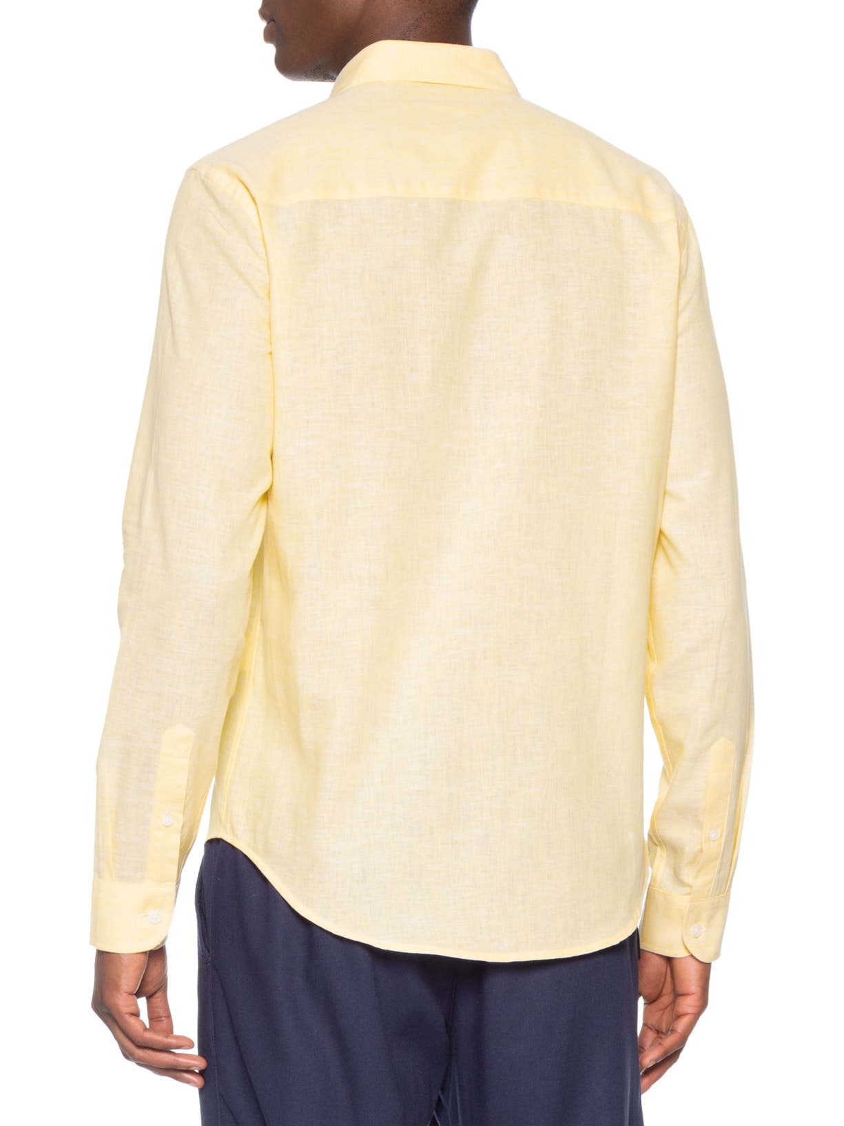 Camisa Masculina Linho – Amarelo Sergio K