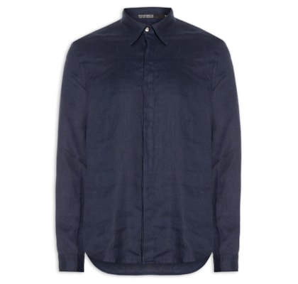 Camisa Masculina Linho – Azul