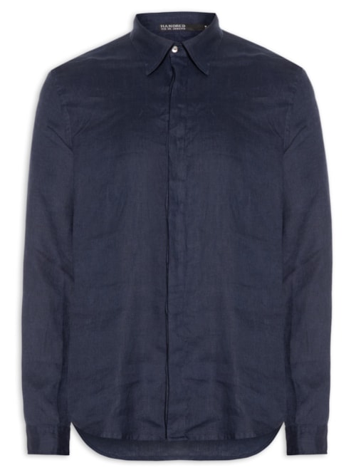 Camisa Masculina Linho – Azul