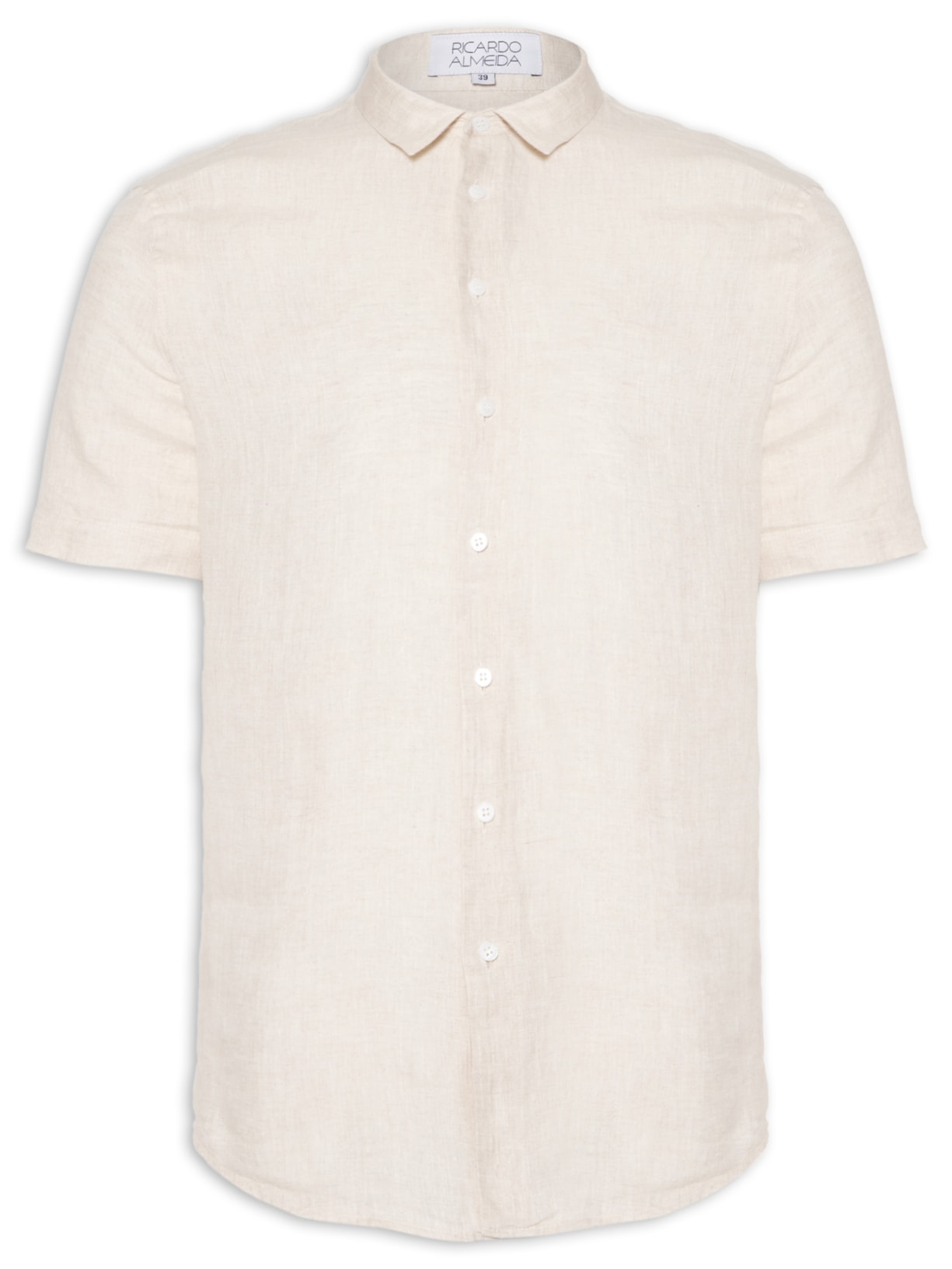 Camisa Masculina Liric Colarinho Francês - Bege