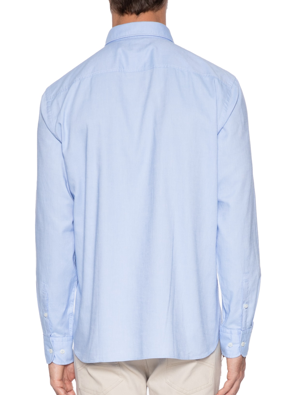 Camisa Masculina Lisa Azul Boss