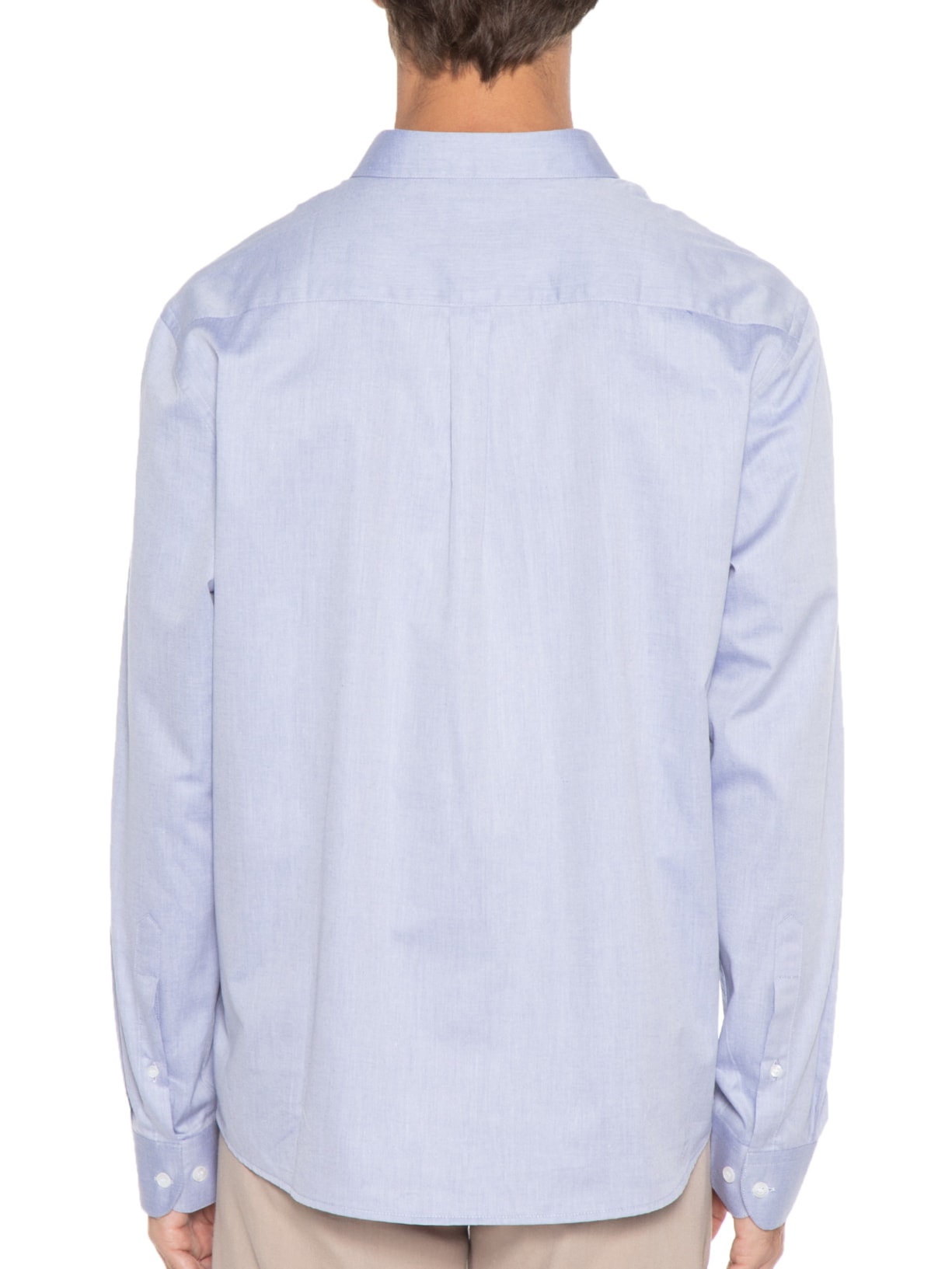 Camisa Masculina Lisa Azul Richards