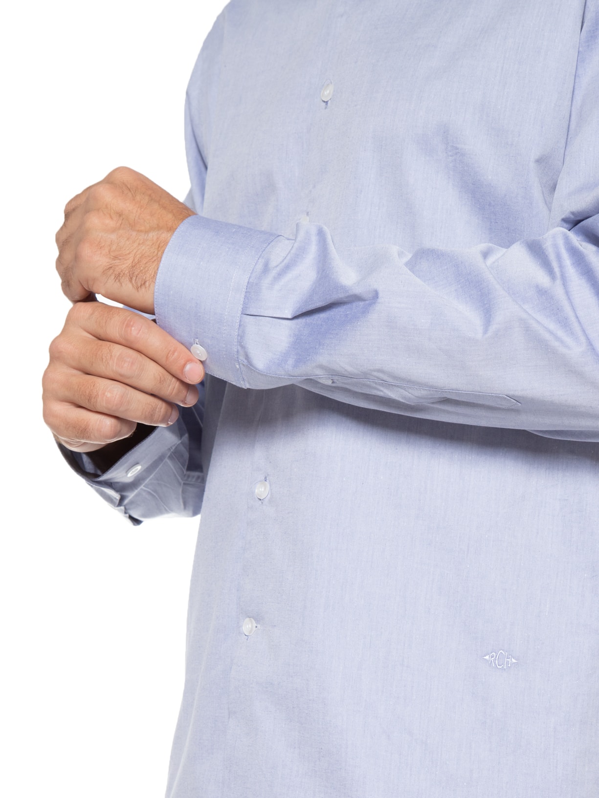 Camisa Masculina Lisa Azul Richards