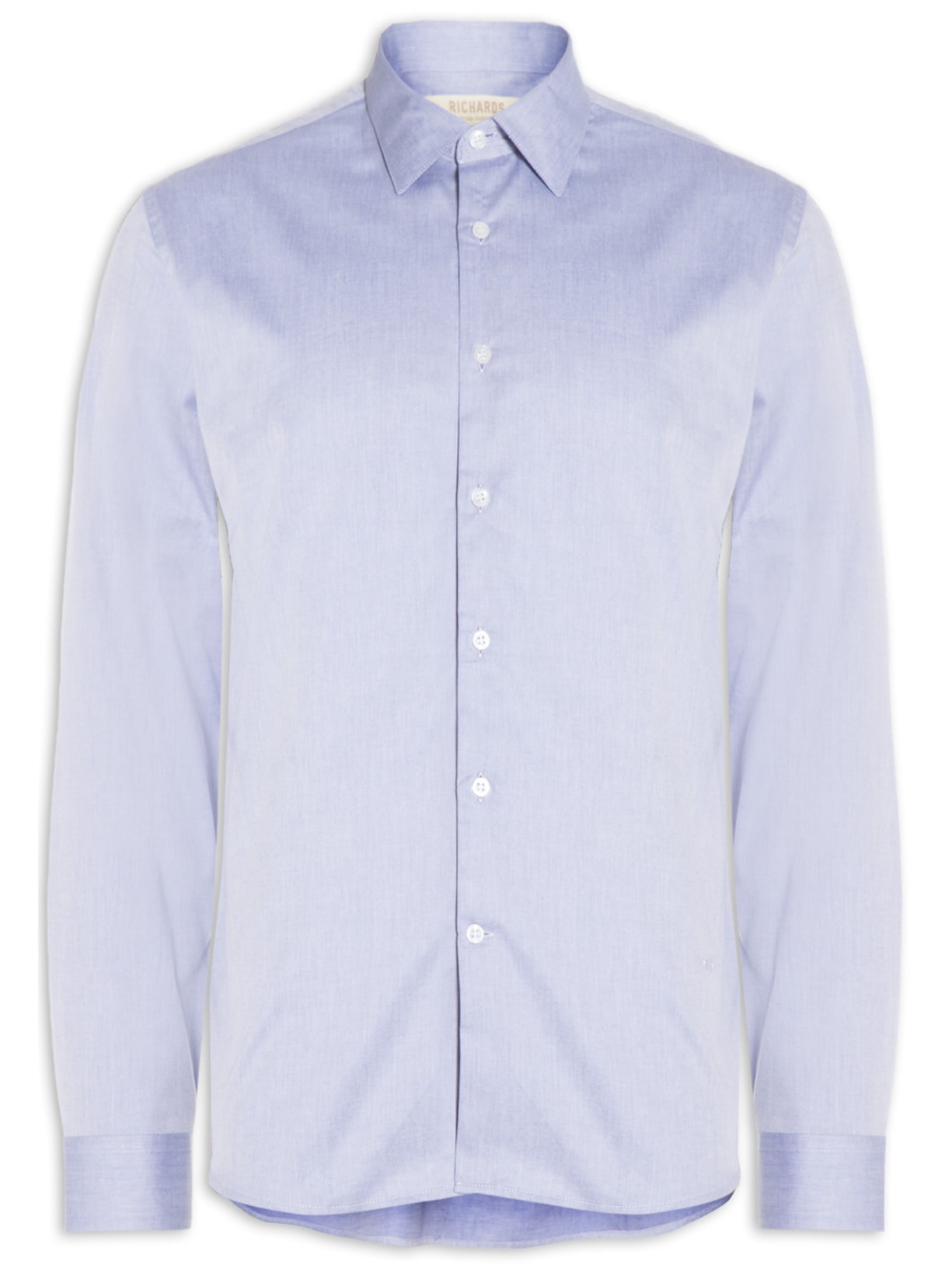 Camisa Masculina Lisa Azul Richards