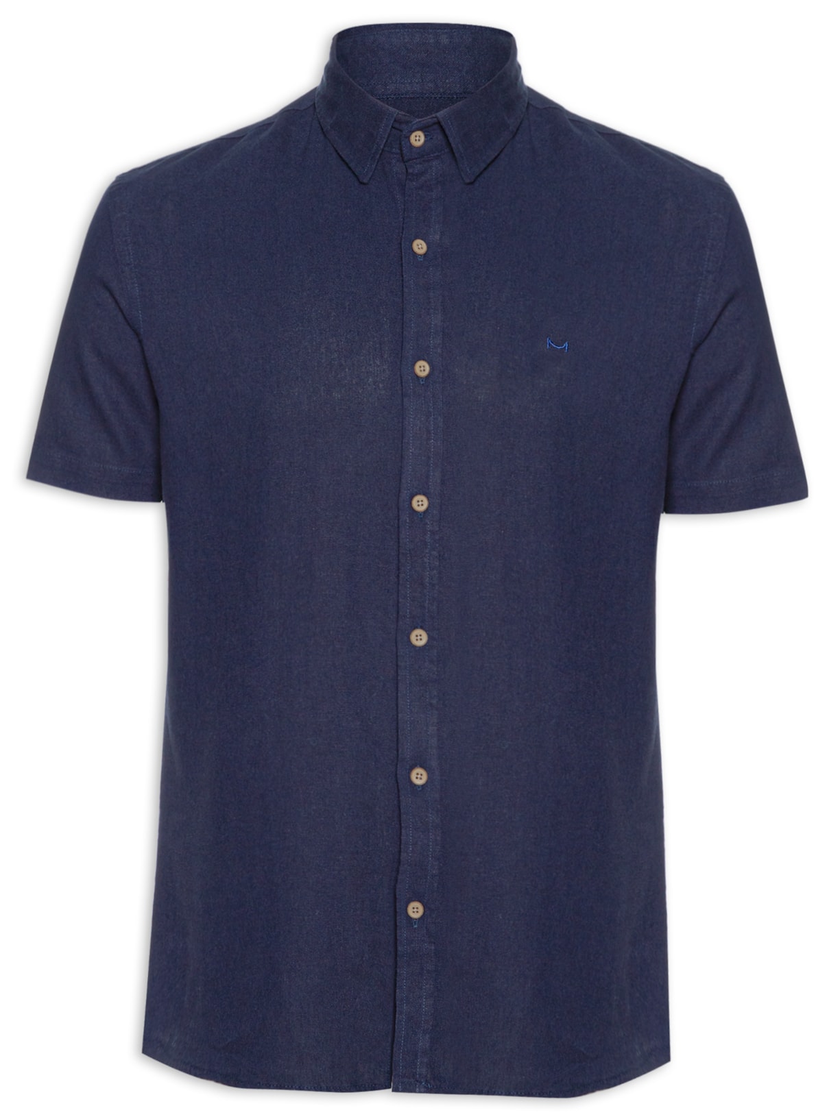 Camisa Masculina Lisa - Azul