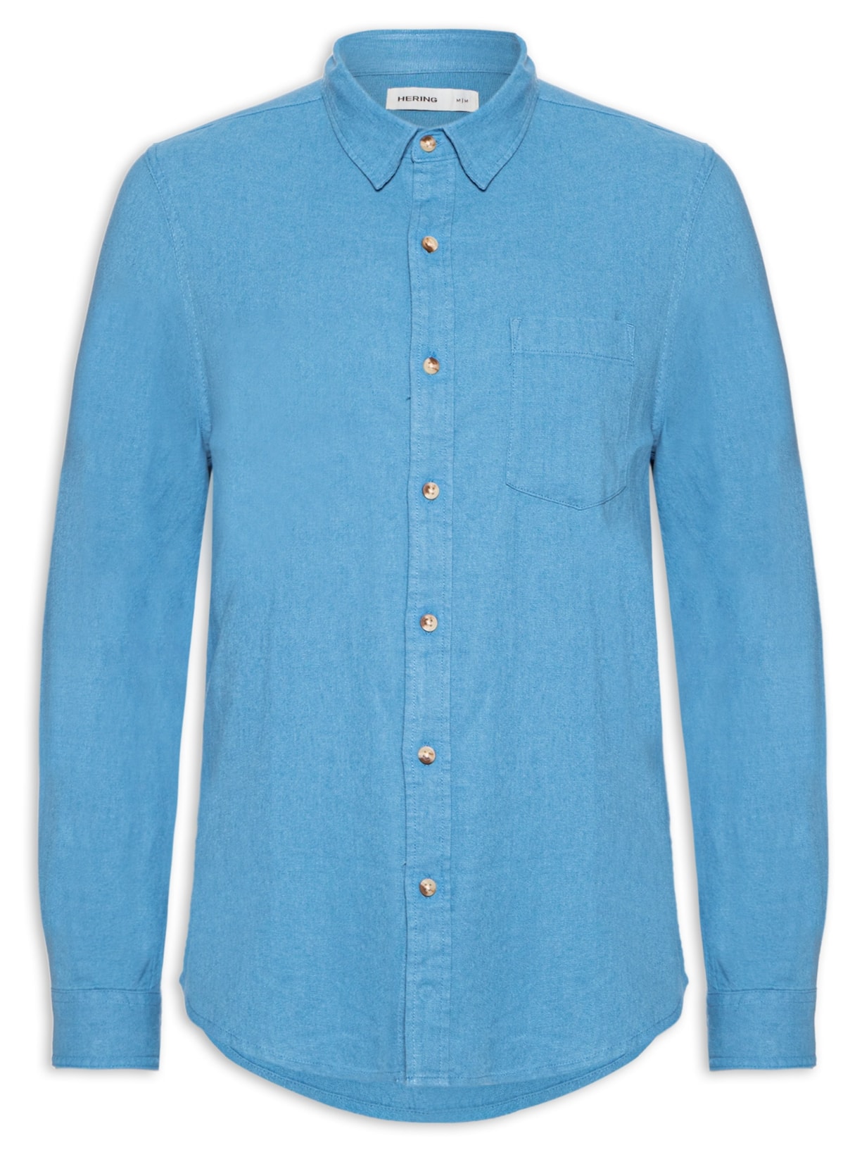 Camisa Masculina Lisa - Azul