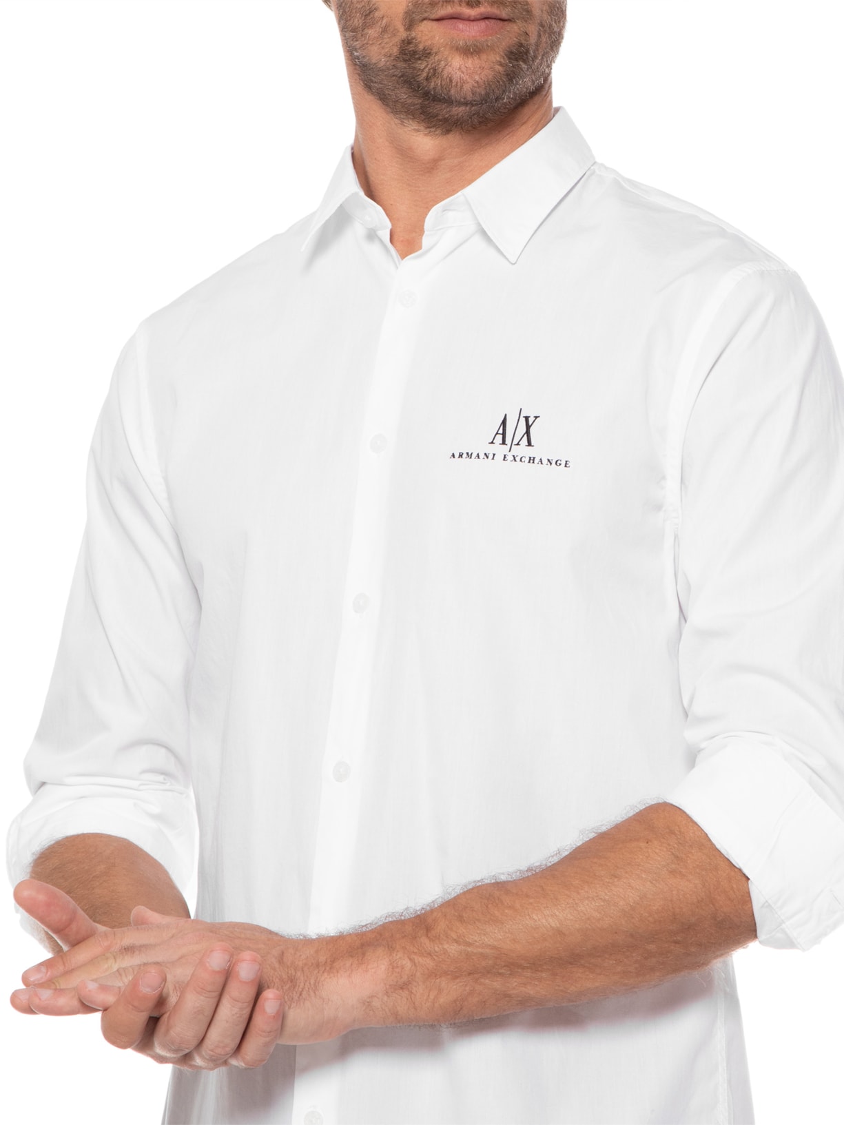 Camisa Masculina Lisa Branco Armani Exchange