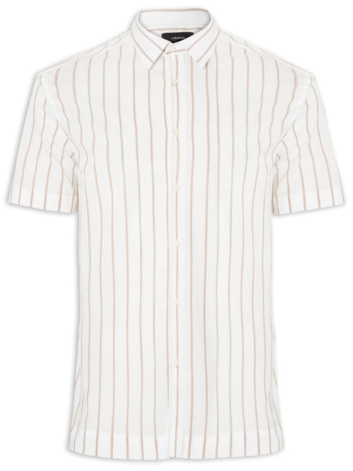Camisa Masculina Listra Flamê - Branco