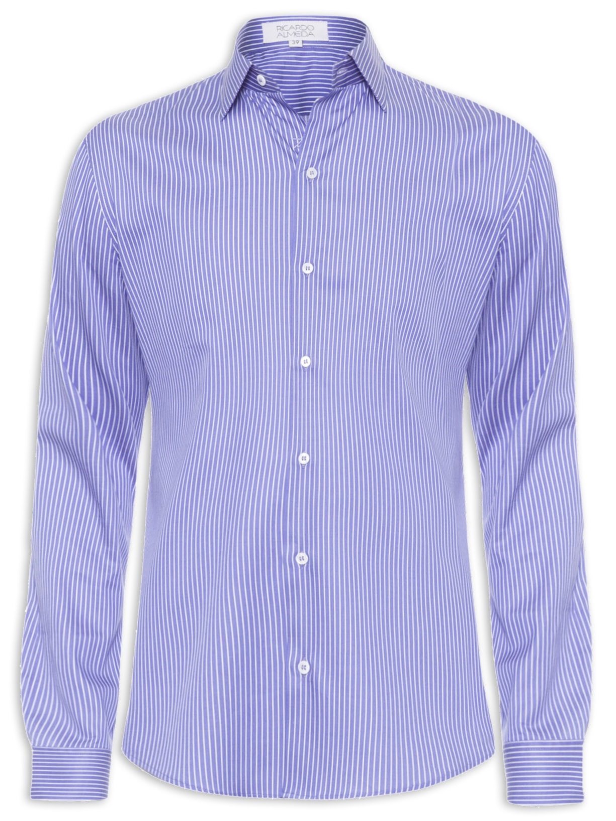 Camisa Masculina Listrada - Azul