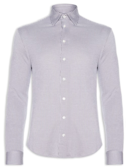 Camisa Masculina Listrada - Azul