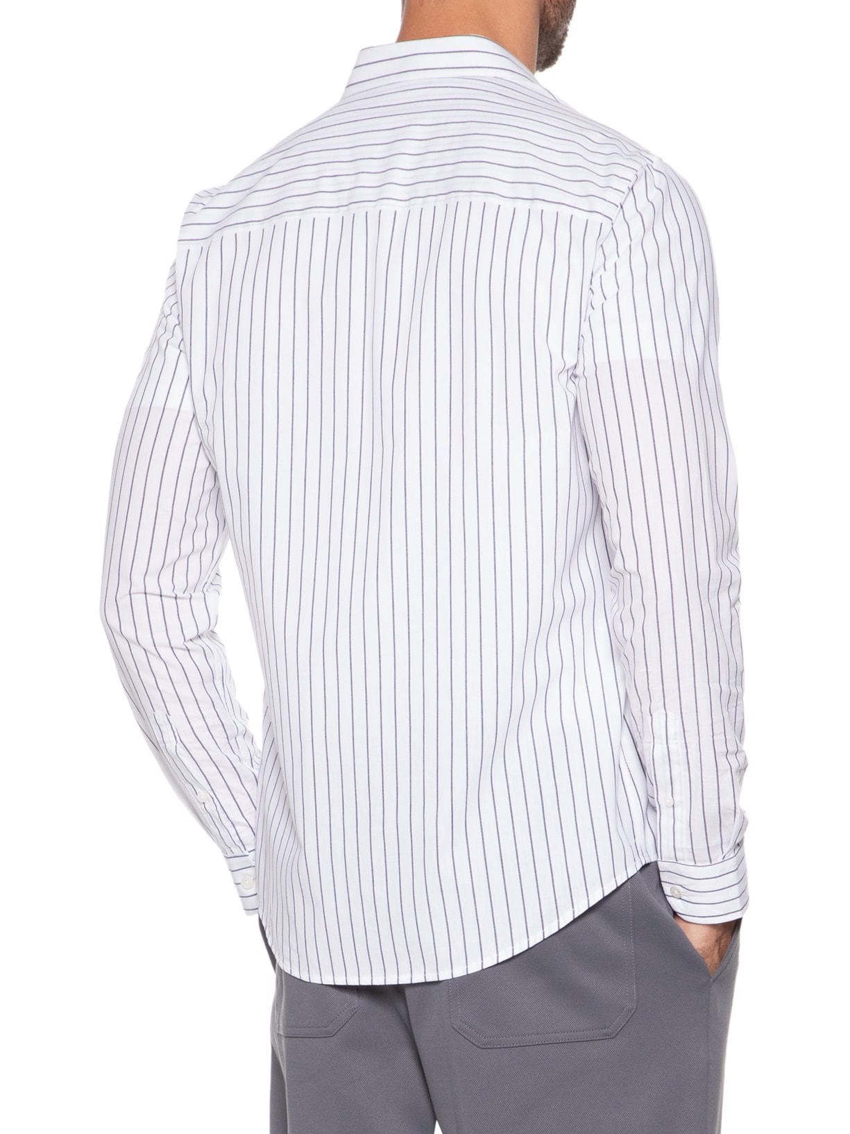 Camisa Masculina Listrada Fantasy Regular Fit Azul Sergio K