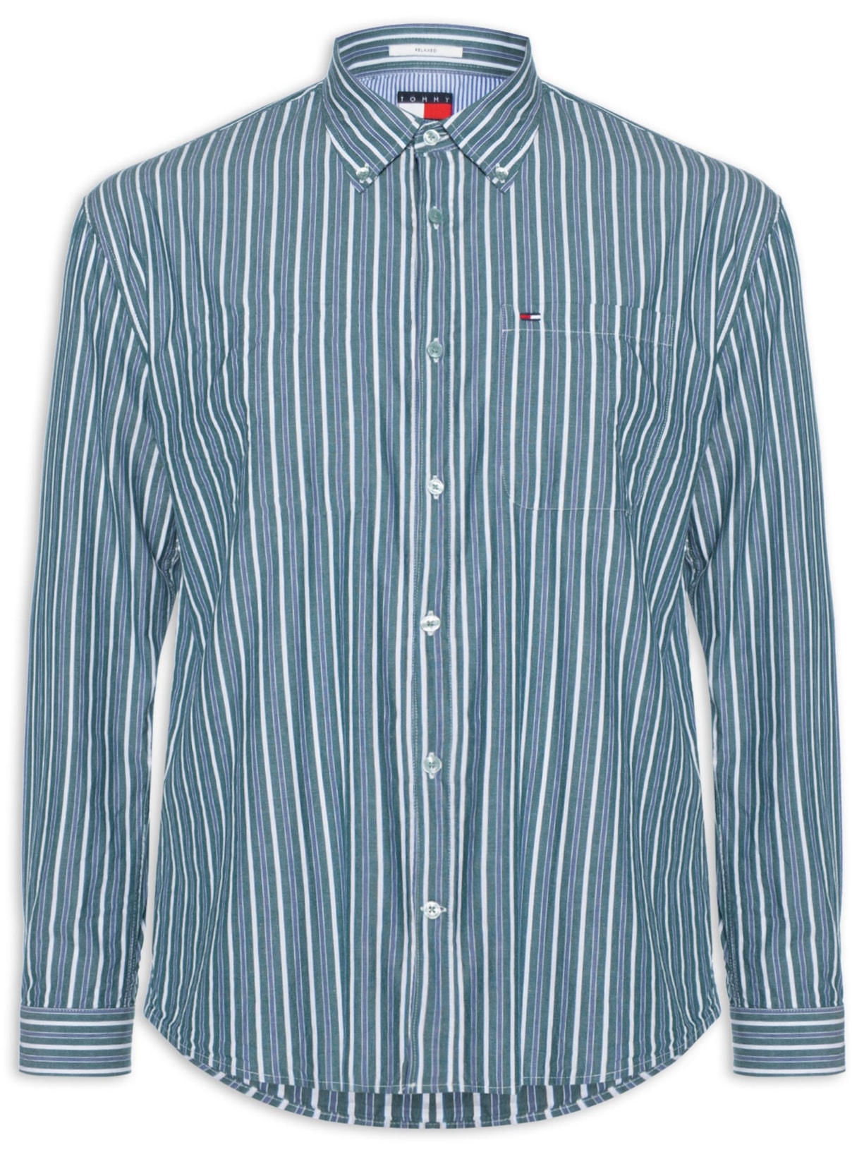 Camisa Masculina Listrada Relaxed Fit - Azul