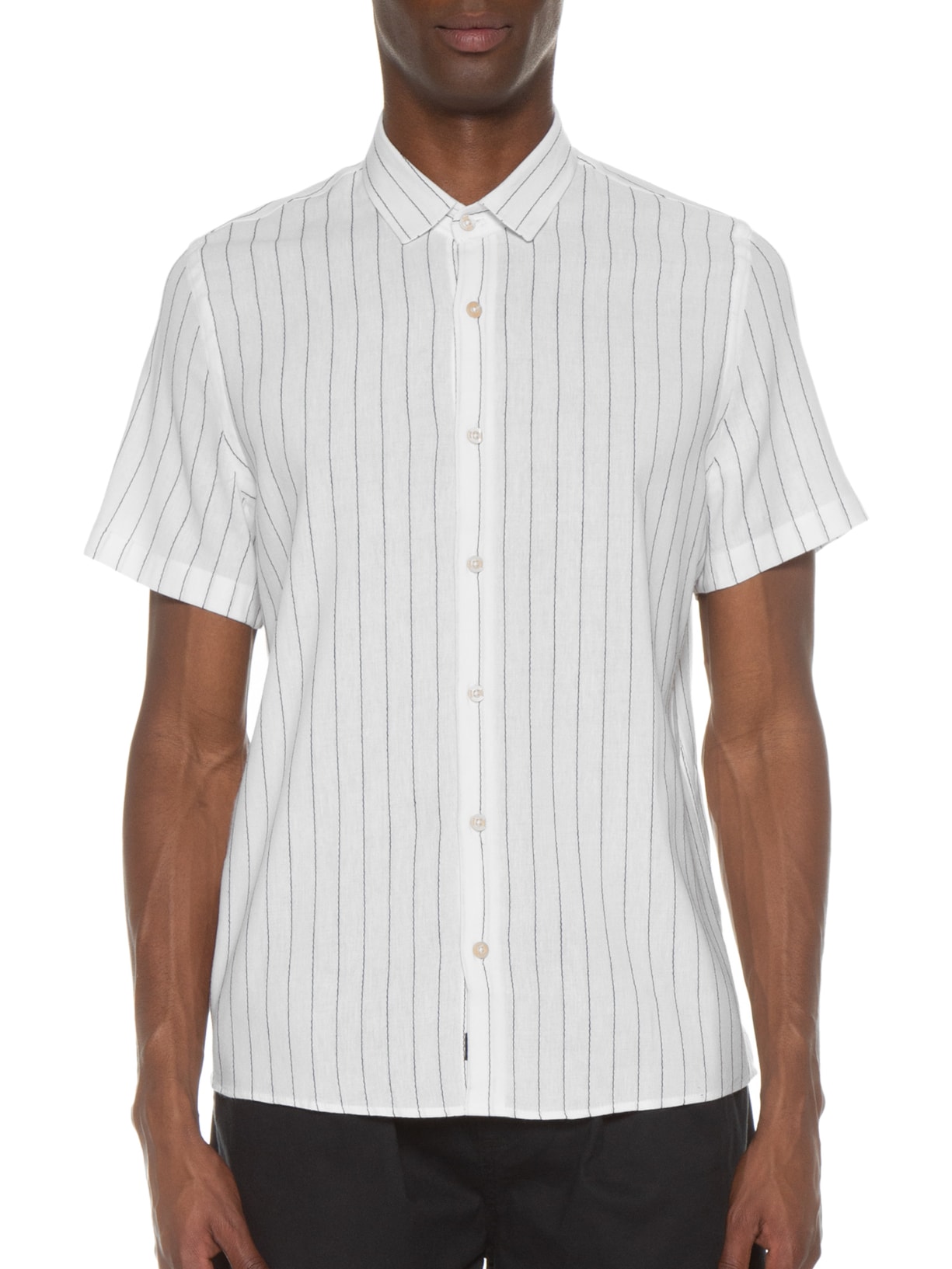 Camisa Masculina Listrado Edén Off White Urbô