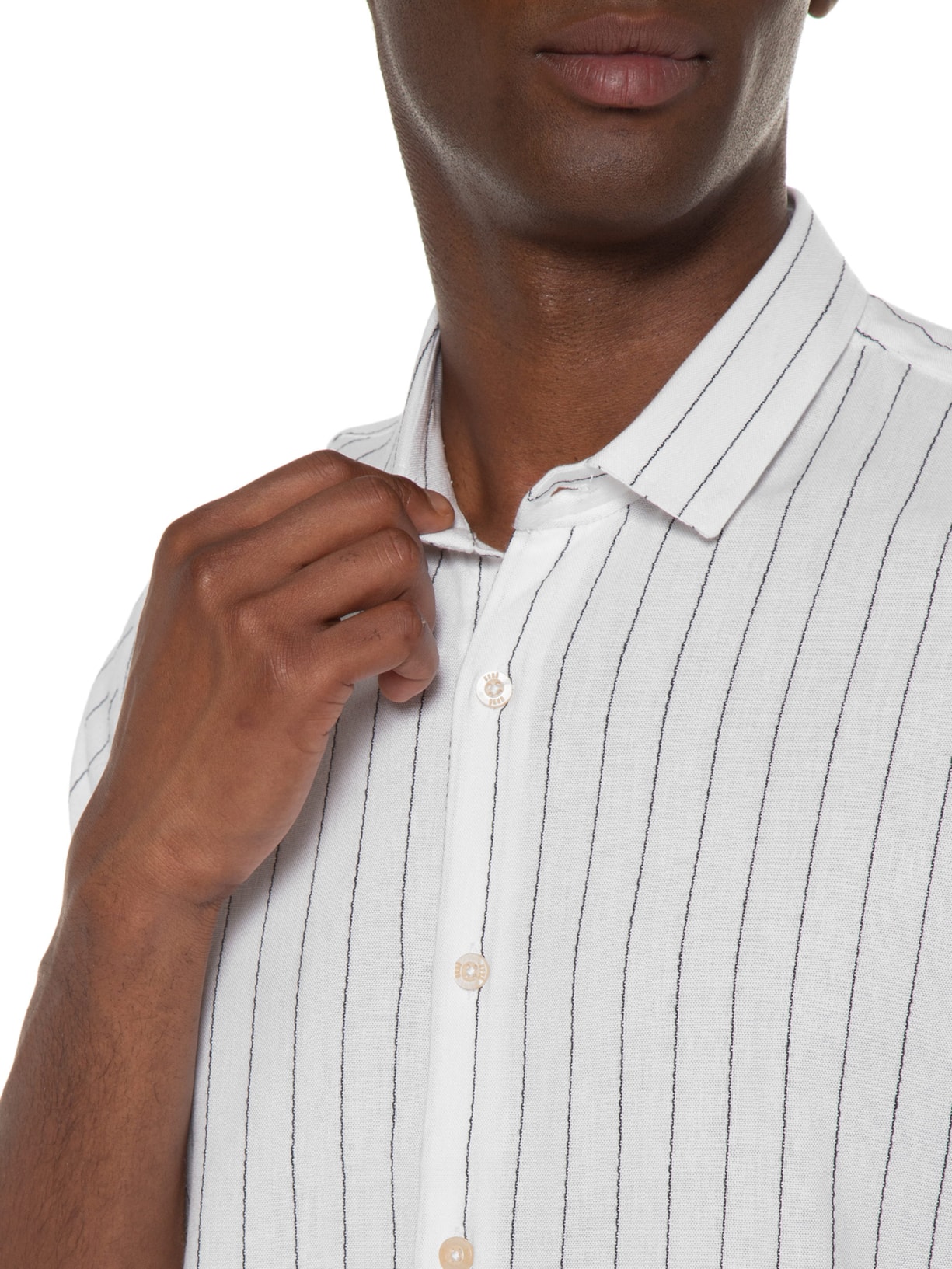 Camisa Masculina Listrado Edén Off White Urbô