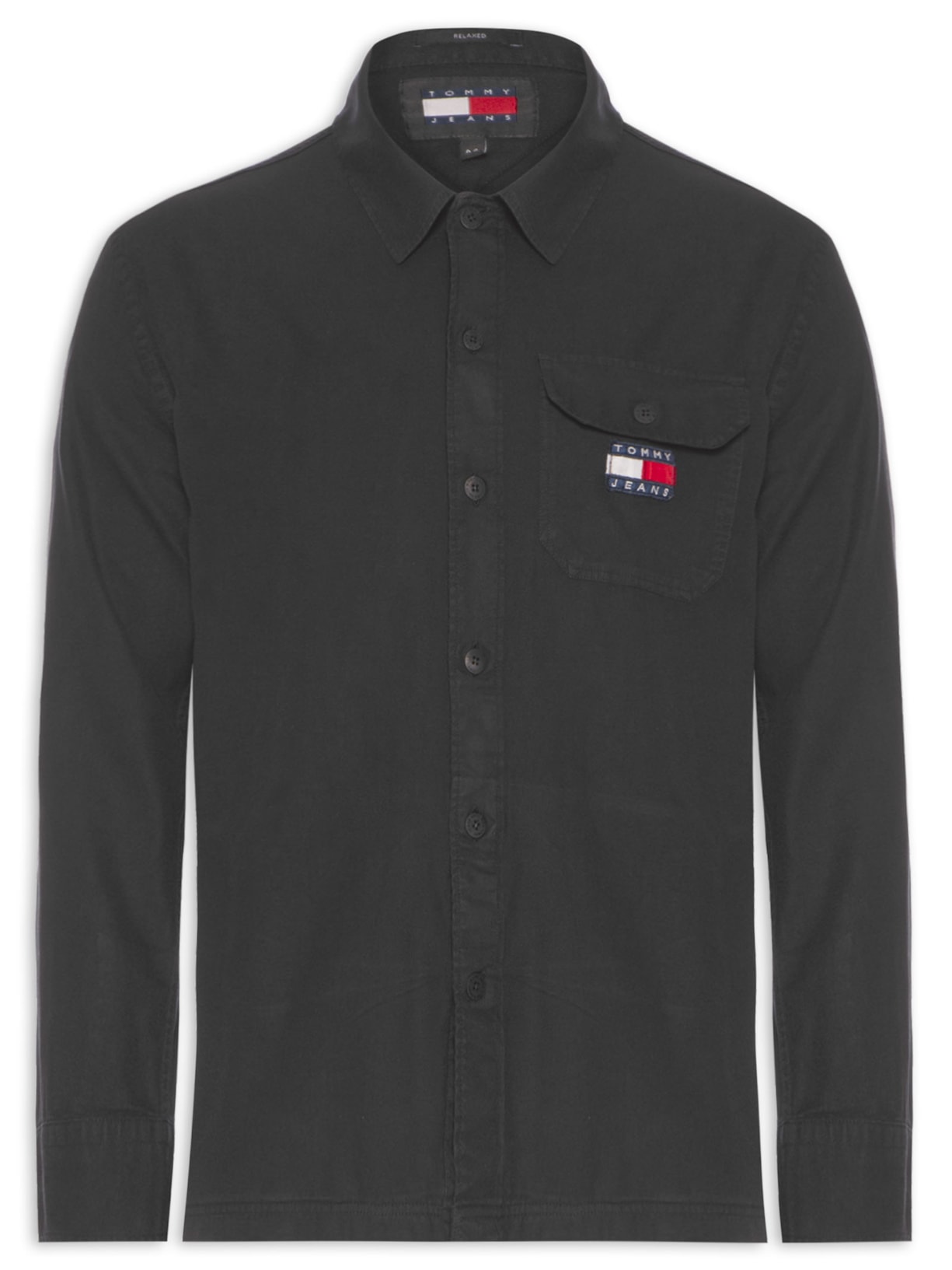 Camisa Masculina Logo Relaxed Fit - Preto