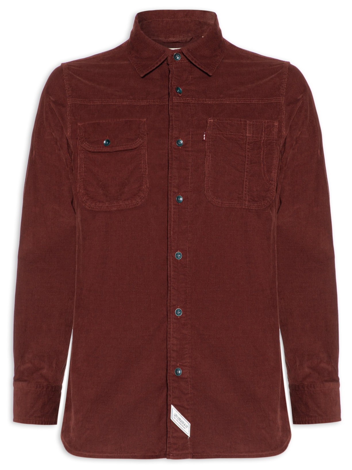 Camisa Masculina Ls Auburn Worker - Vinho