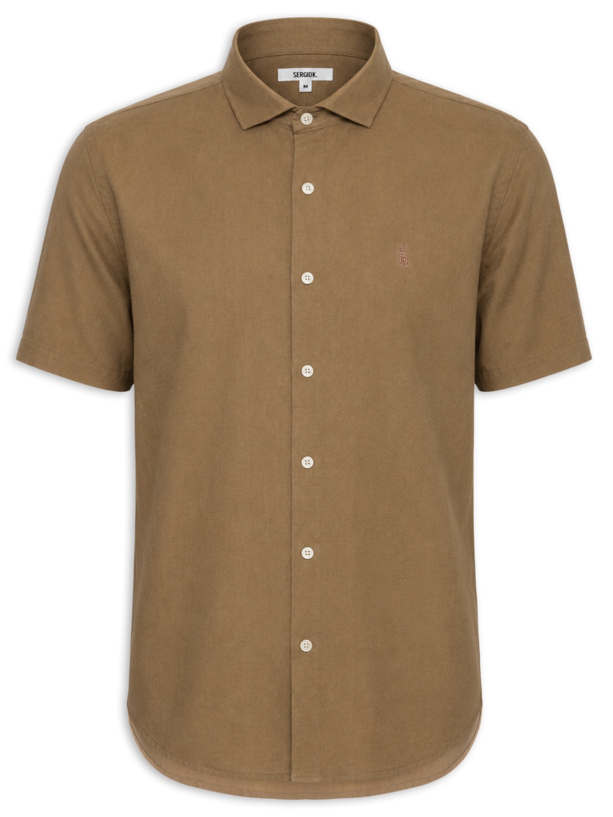 Camisa Masculina Lyocell Stoned – Marrom Sergio K