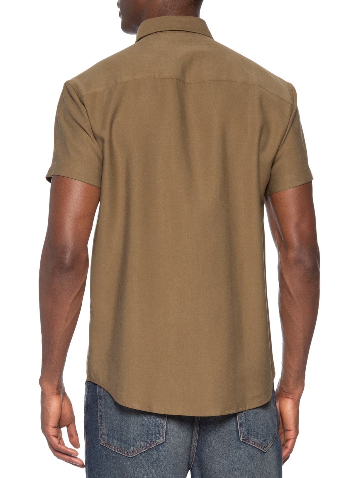 Camisa Masculina Lyocell Stoned – Marrom Sergio K