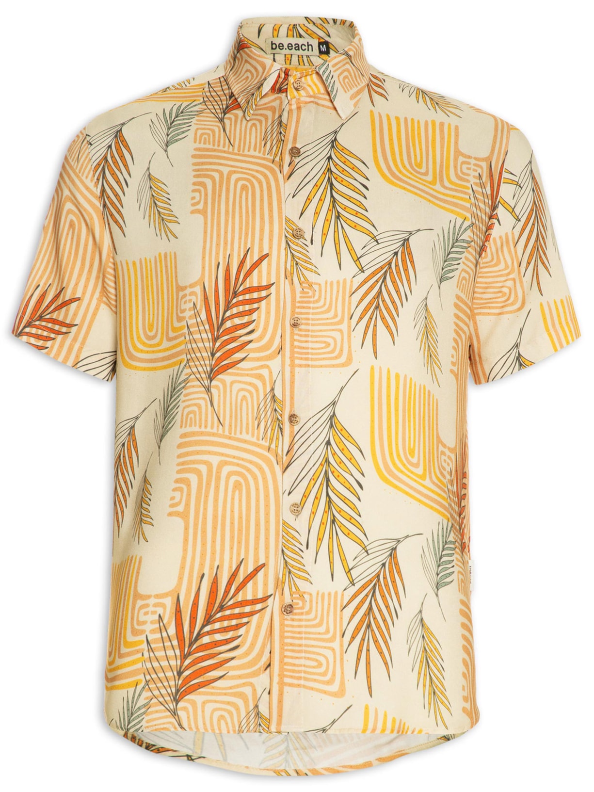 Camisa Masculina Maiorca Estampada - Bege