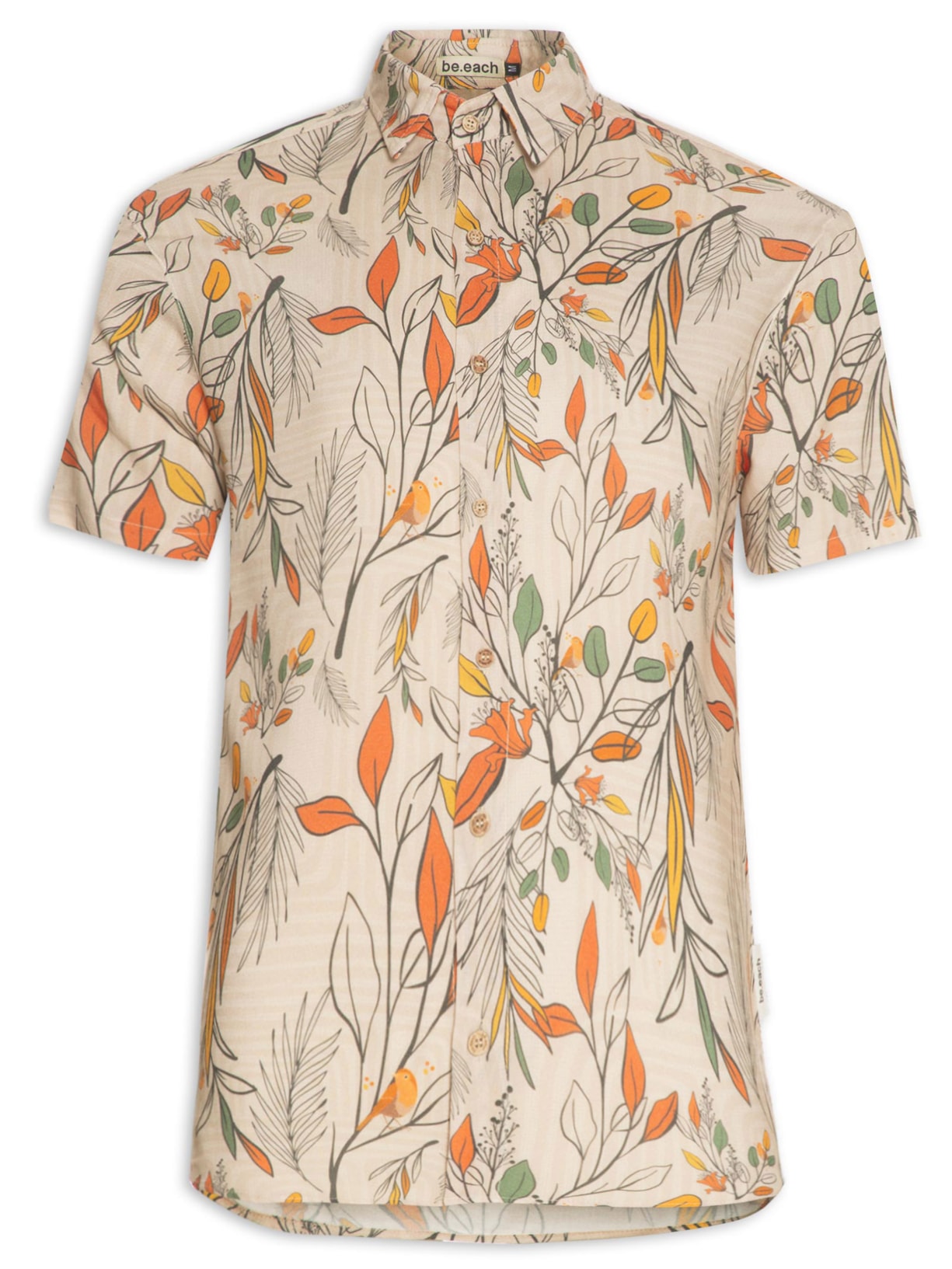 Camisa Masculina Maiorca Estampada - Bege