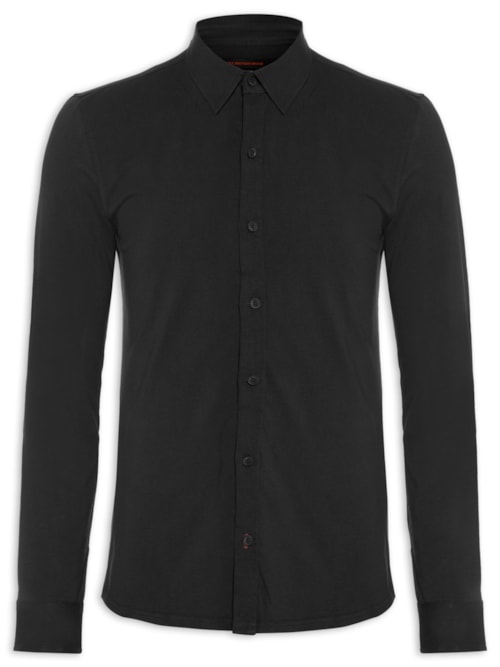 Camisa Masculina Malha Just Stretch - Preto