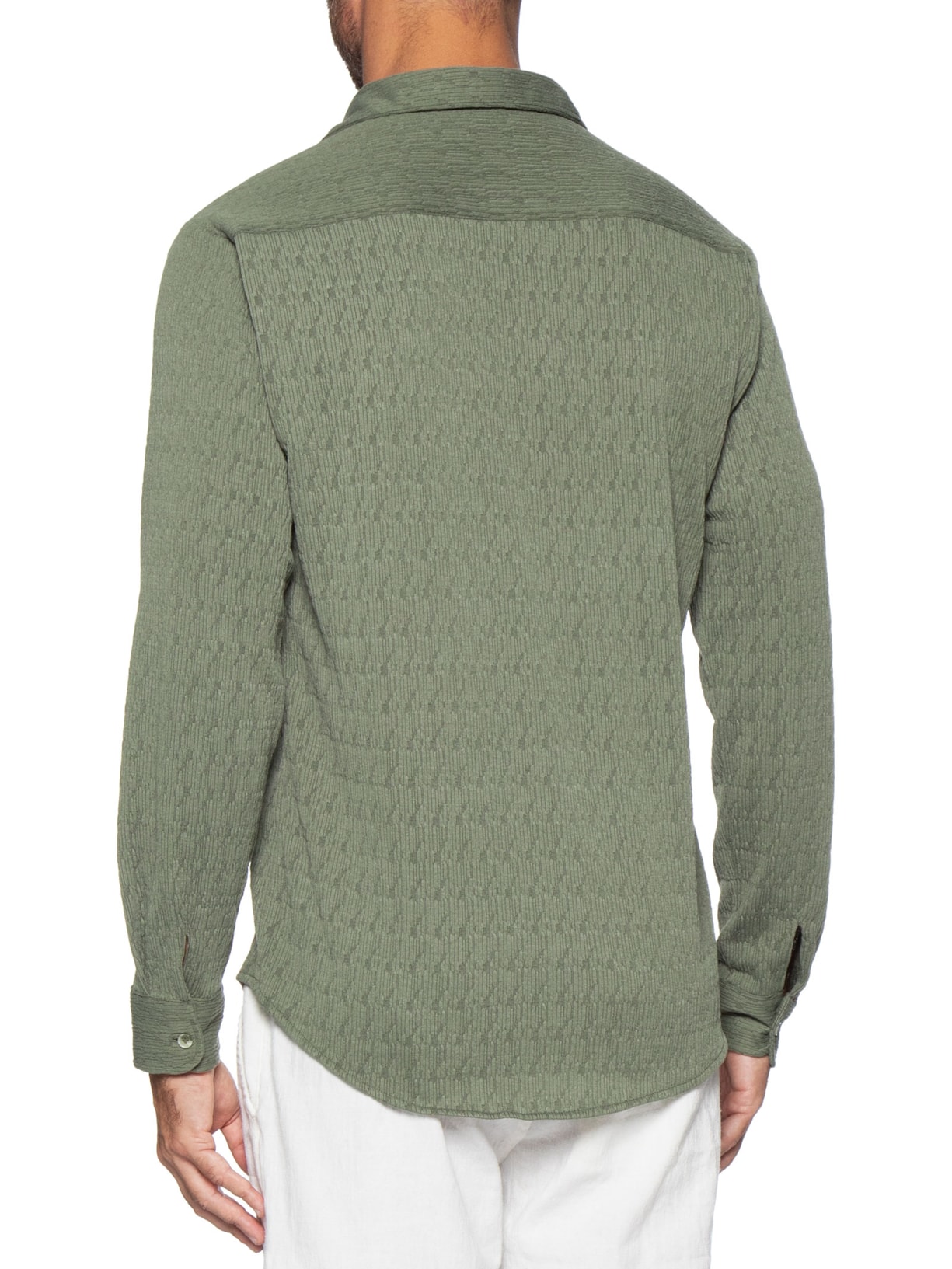 Camisa Masculina Malha Relevo – Verde Sergio K