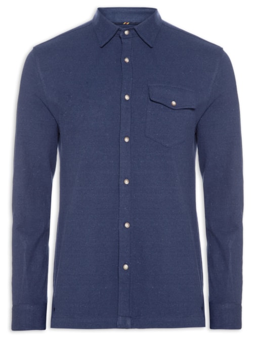Camisa Masculina Malha Rustica - Azul