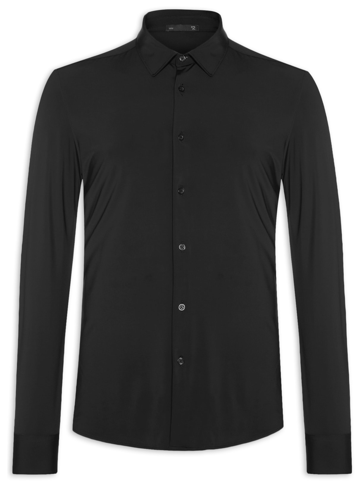 Camisa Masculina Malha Tecnológico Comfort Slim - Preto