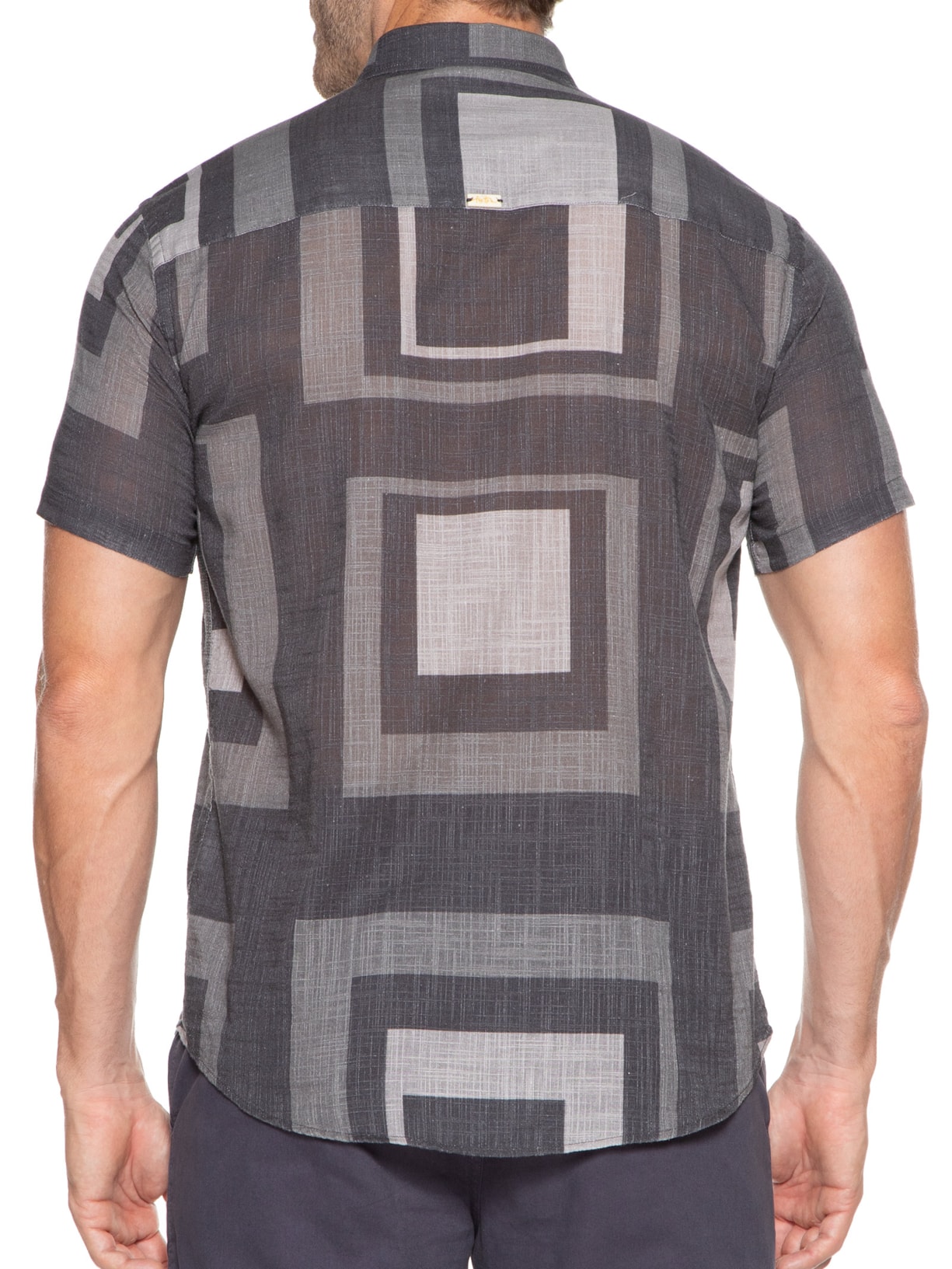 Camisa Masculina Manga Curta Albers Preto Foxton