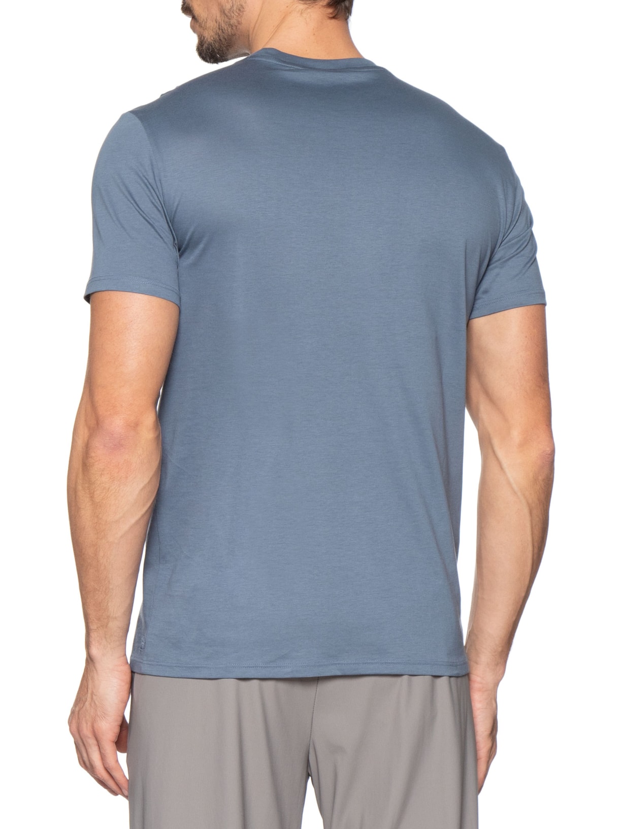 Camisa Masculina Manga Curta Ax Pima Azul Armani Exchange
