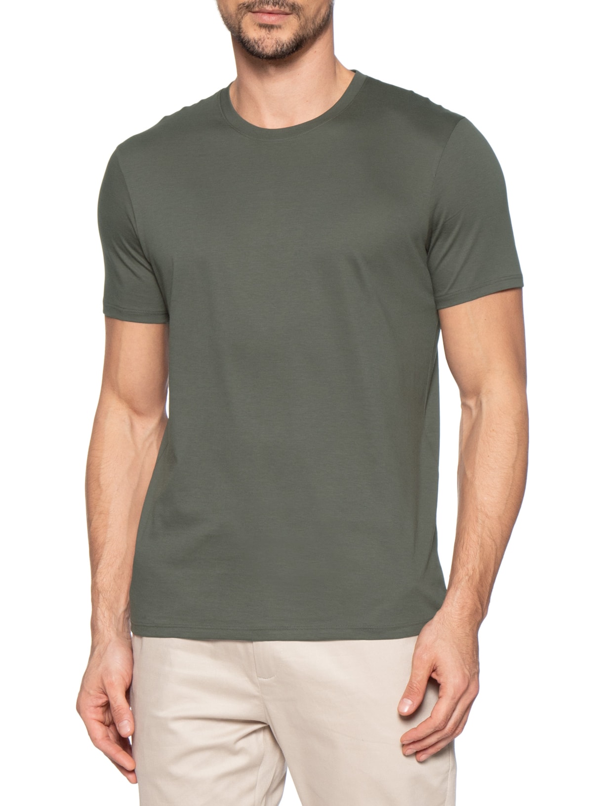 Camisa Masculina Manga Curta Ax Pima Verde Armani Exchange