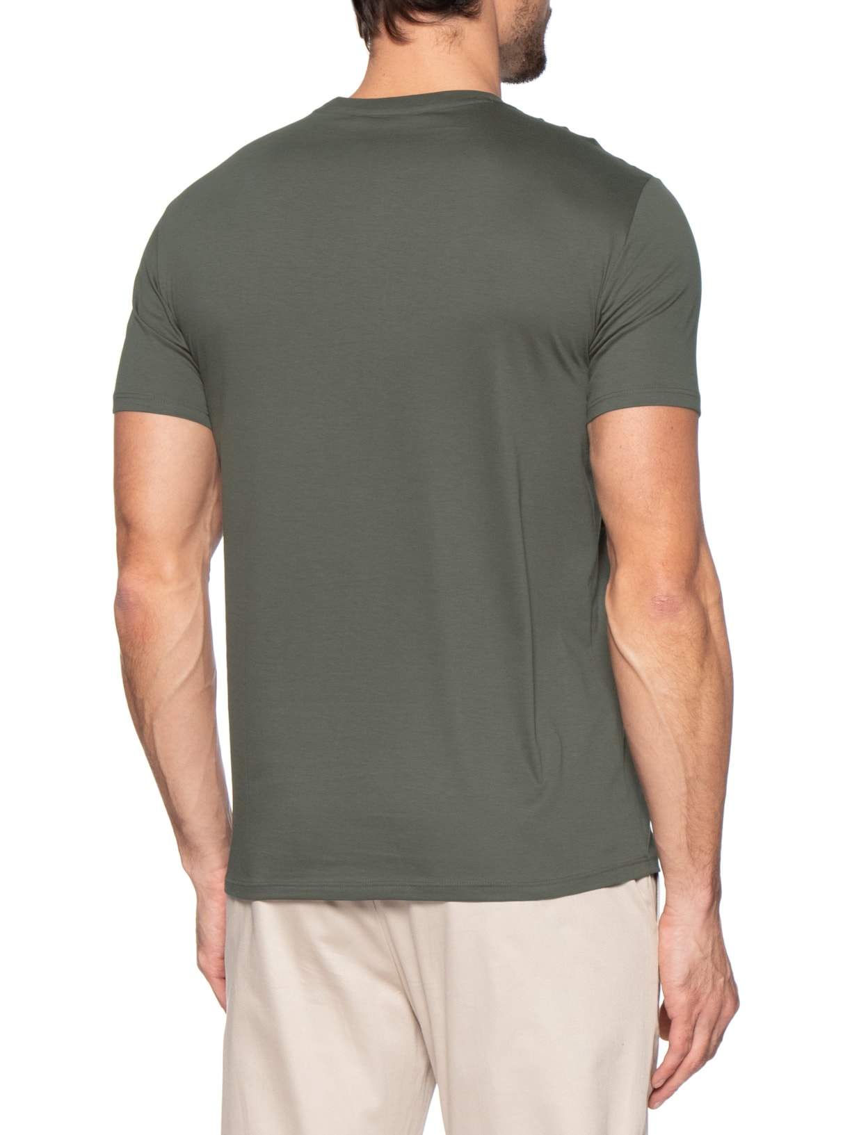 Camisa Masculina Manga Curta Ax Pima Verde Armani Exchange