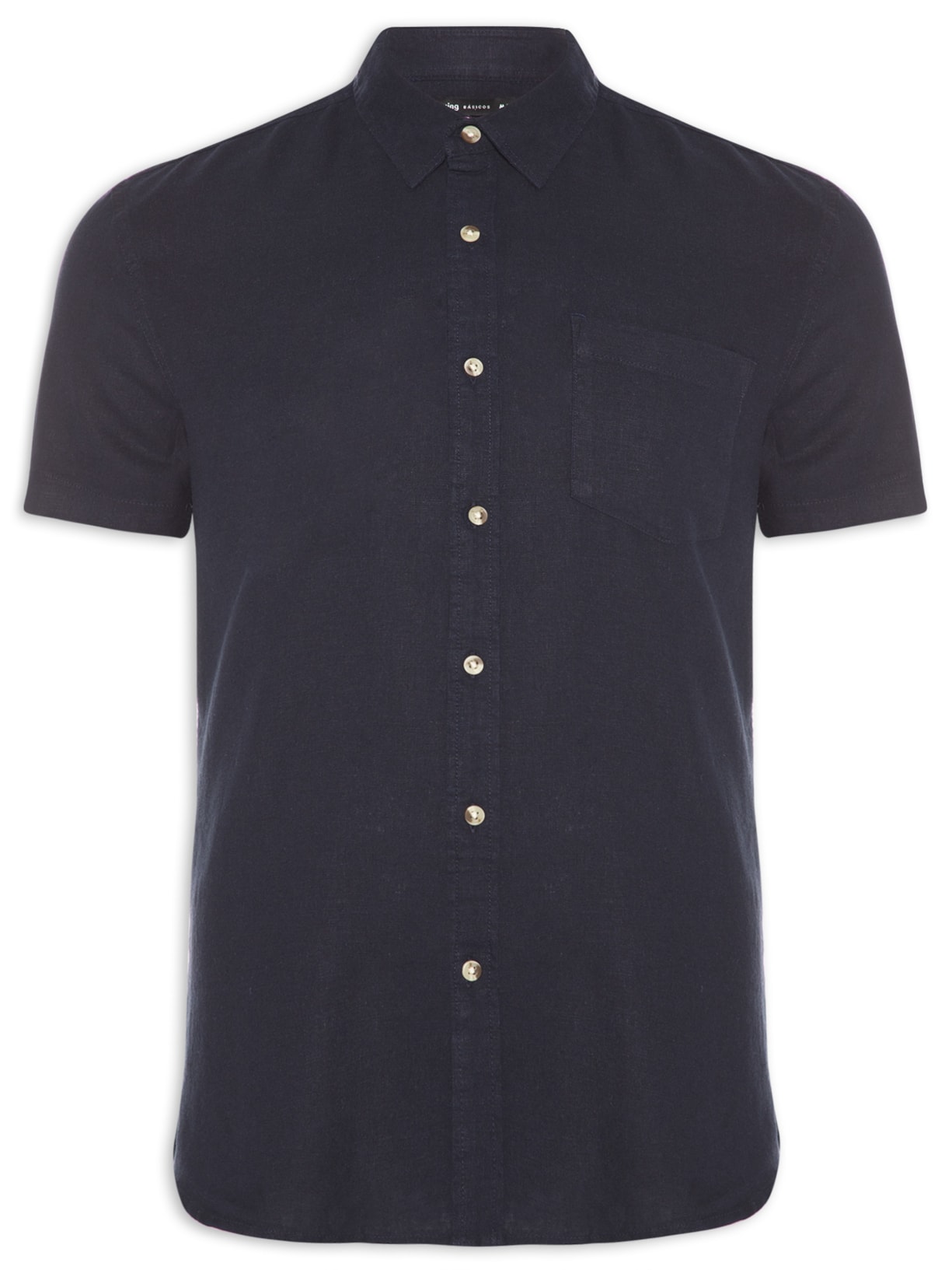 Camisa Masculina Manga Curta - Azul