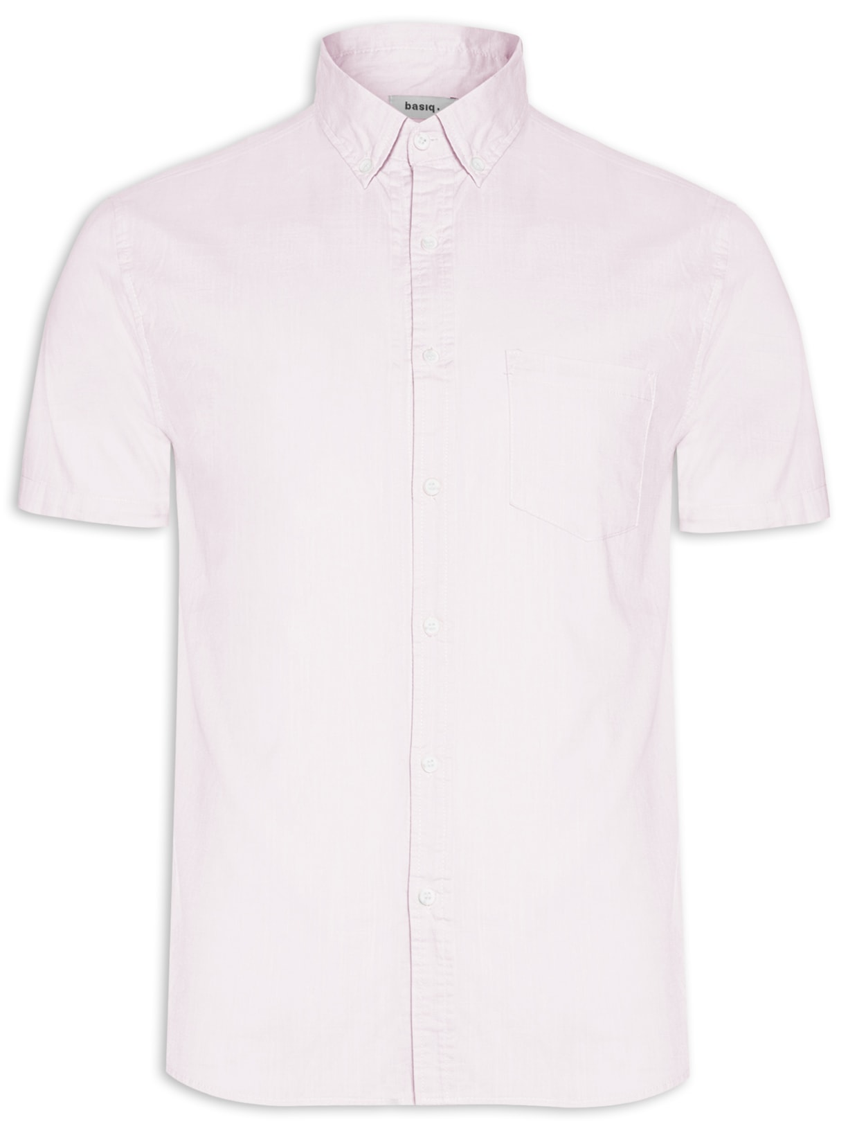 Camisa Masculina Manga Curta Básica - Rosa