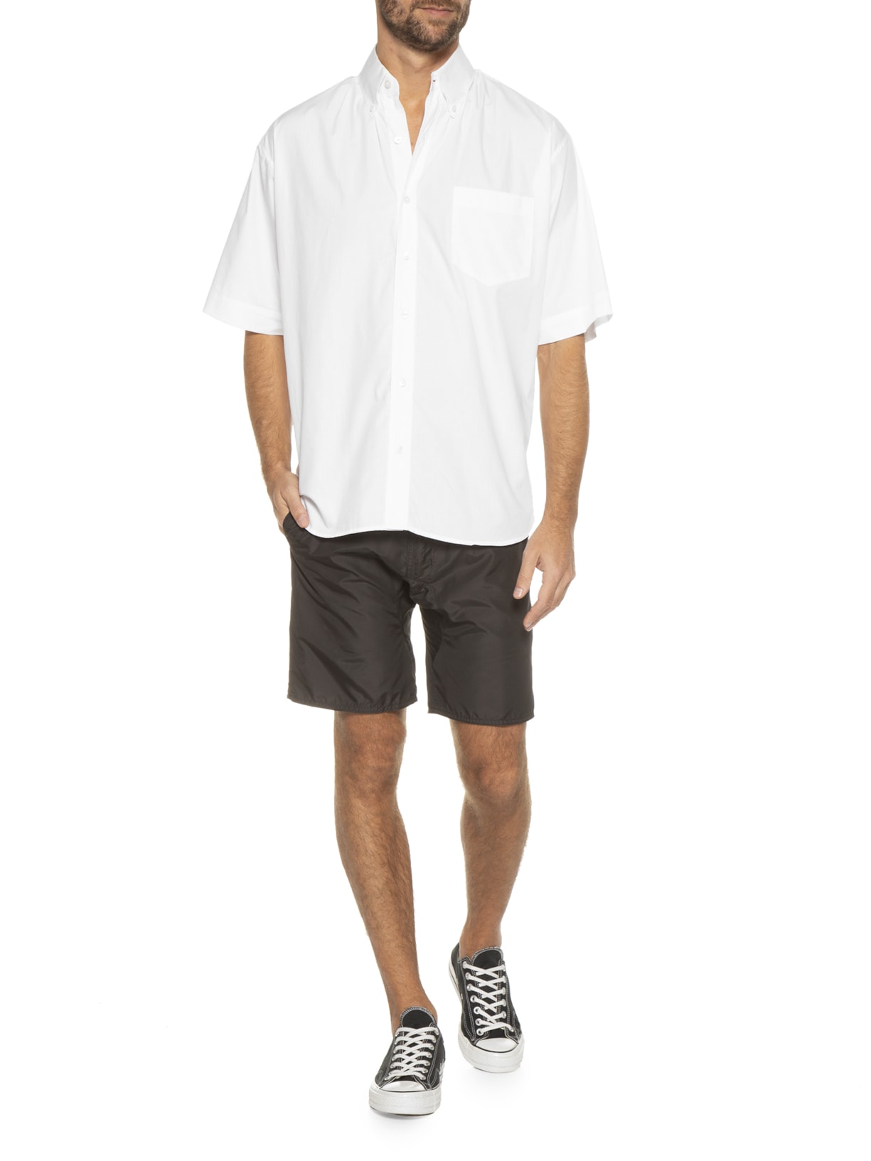 Camisa Masculina Manga Curta Branco Torinno