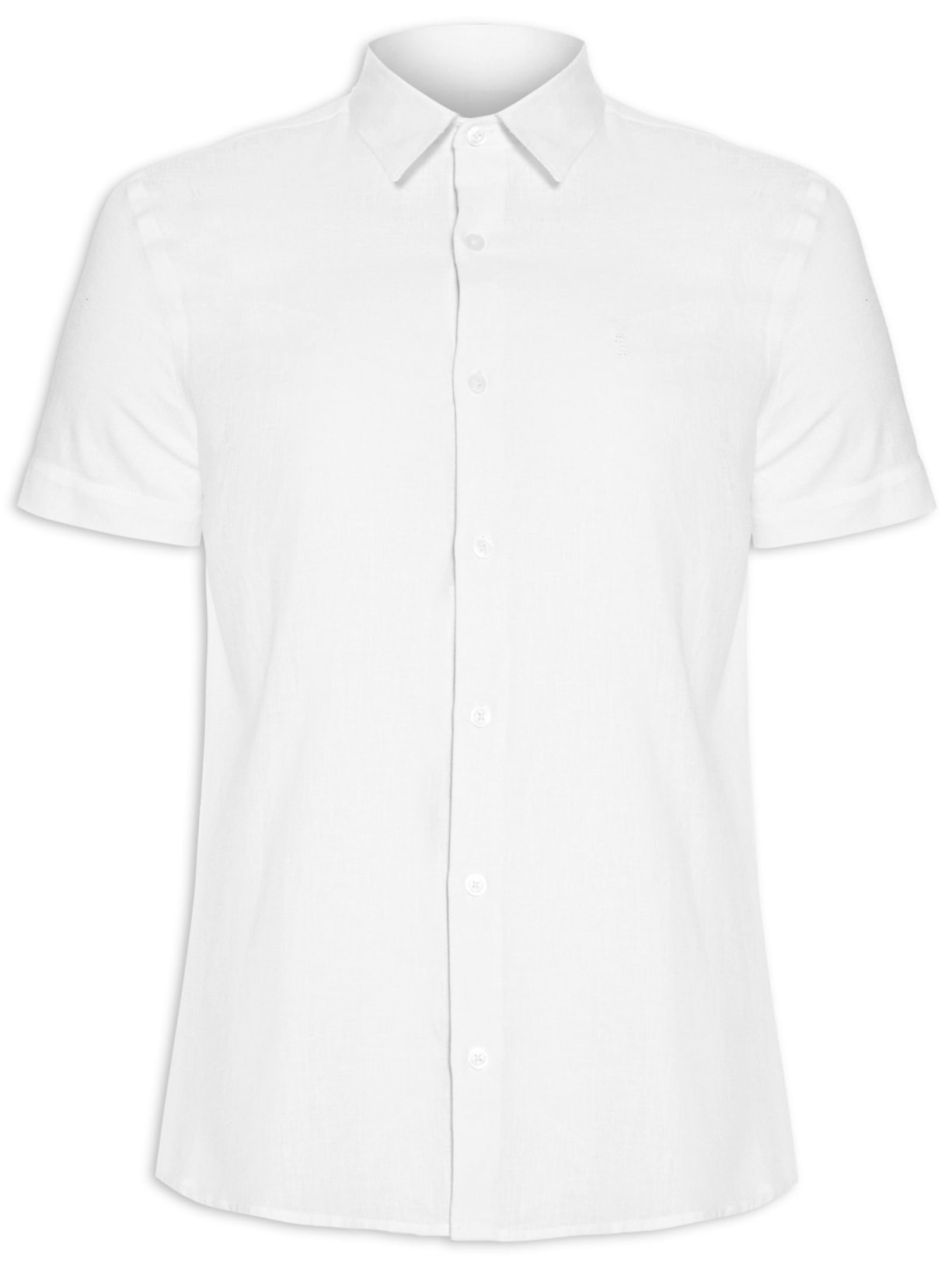 Camisa Masculina Manga Curta - Branco