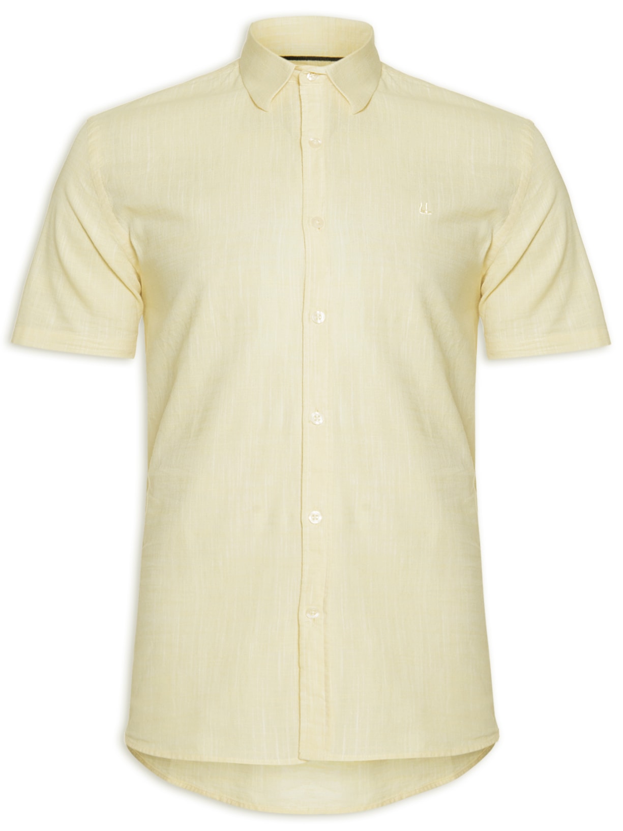 Camisa Masculina Manga Curta Búzios New - Amarelo