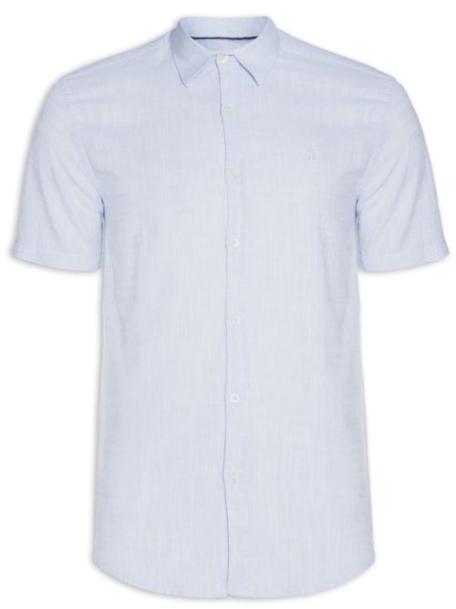 Camisa Masculina Manga Curta Buzios New - Azul