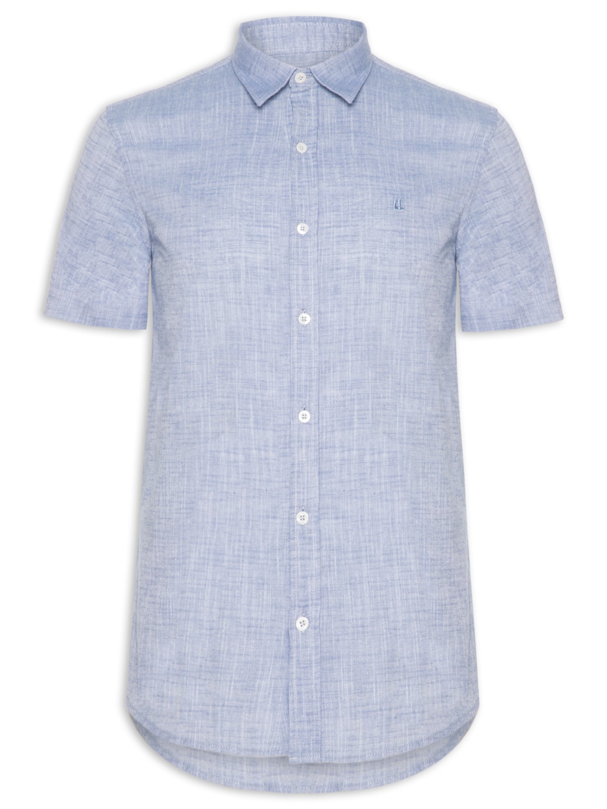 Camisa Masculina Manga Curta Búzios New Azul Foxton