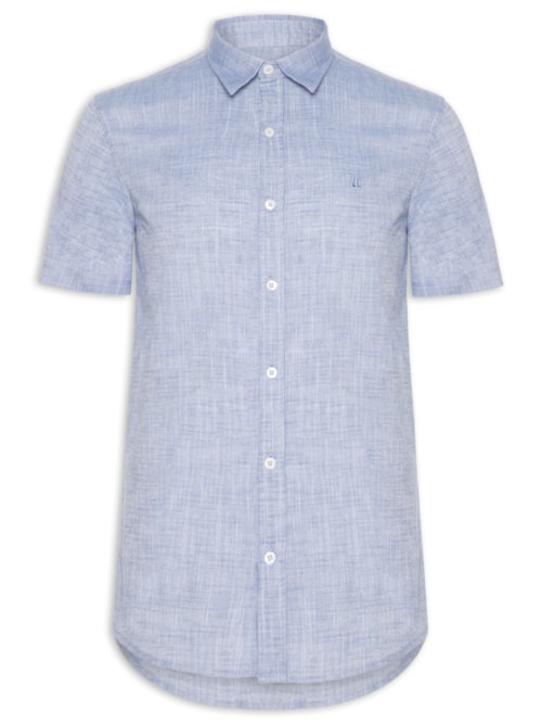 Camisa Masculina Manga Curta Búzios New - Azul