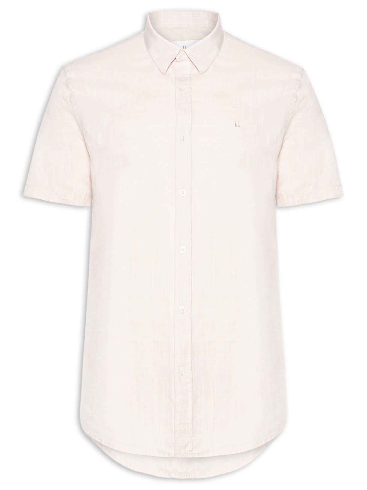 Camisa Masculina Manga Curta Búzios New Bege Foxton
