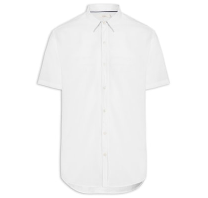 Camisa Masculina Manga Curta Búzios New - Branco