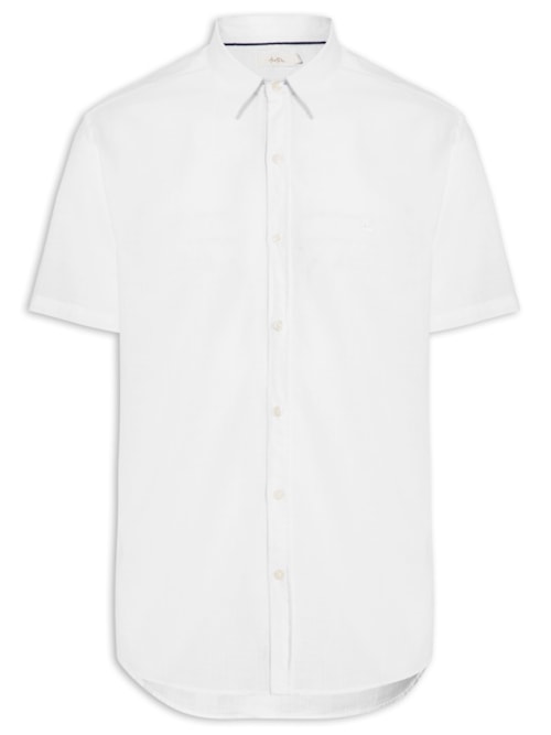 Camisa Masculina Manga Curta Búzios New - Branco