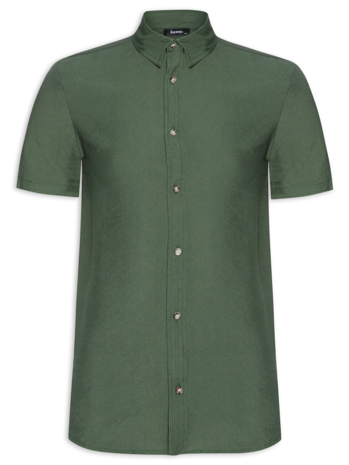 Camisa Masculina Manga Curta Casual - Verde