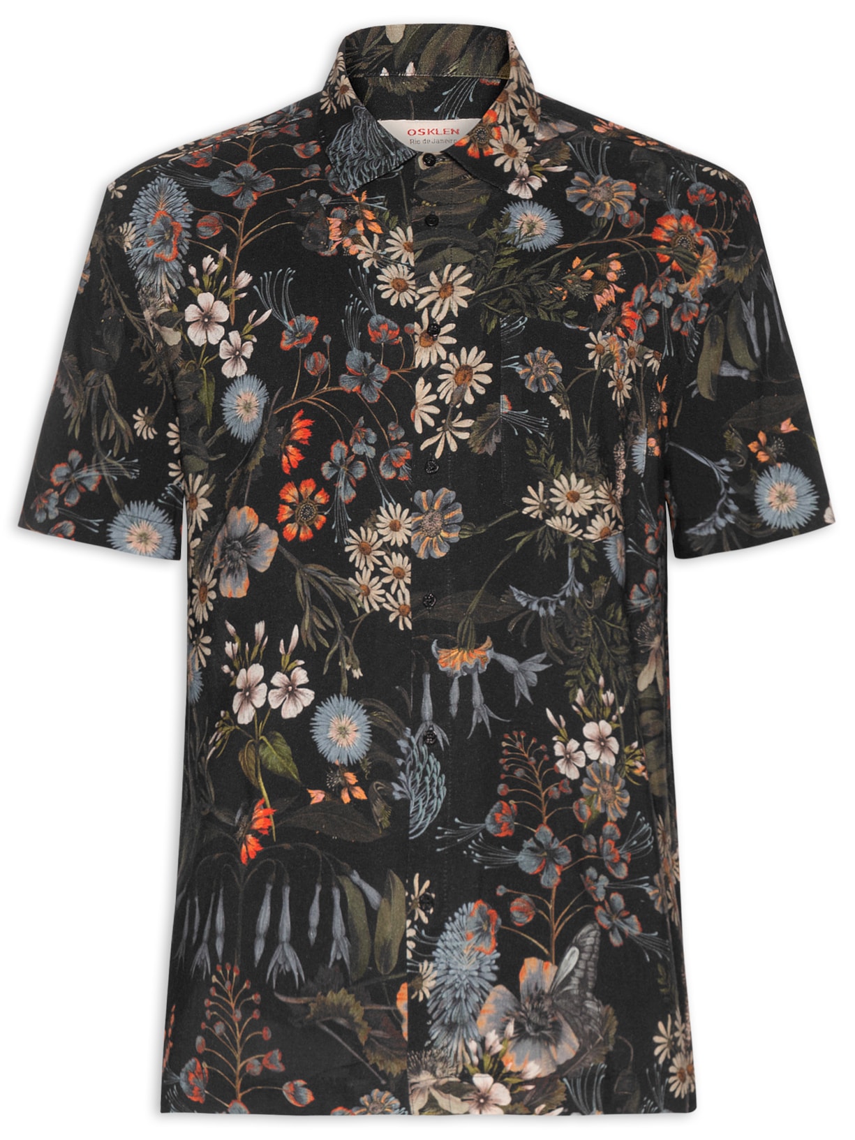 Camisa Masculina Manga Curta Ciclo Blue - Preto