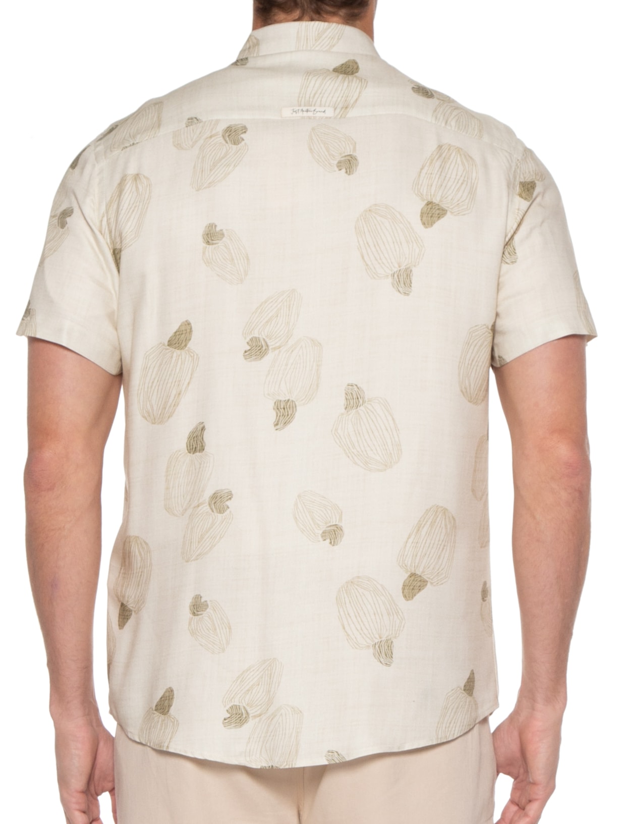 Camisa Masculina Manga Curta Collab Caju Bege Jab