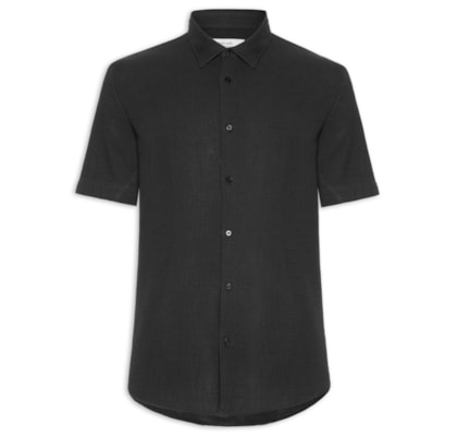Camisa Masculina Manga Curta Cotton Wavy - Preto
