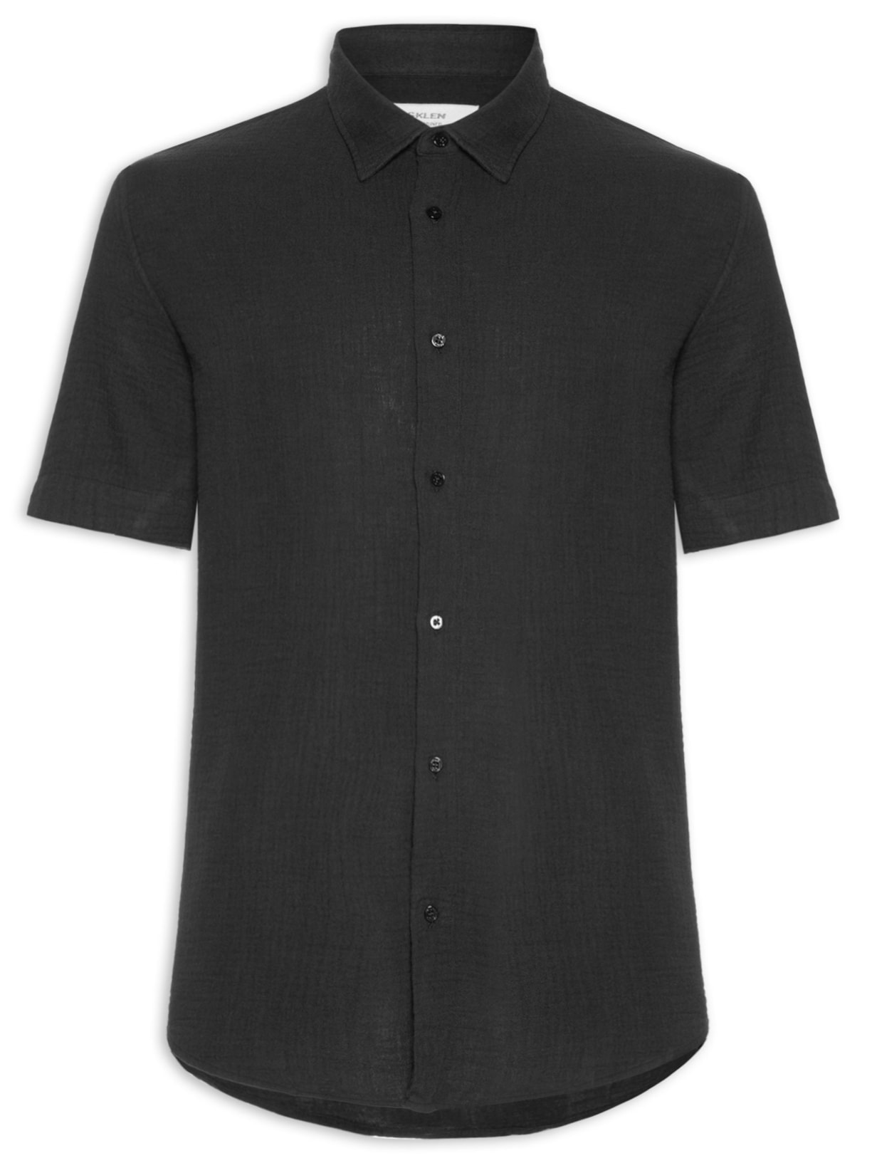 Camisa Masculina Manga Curta Cotton Wavy - Preto