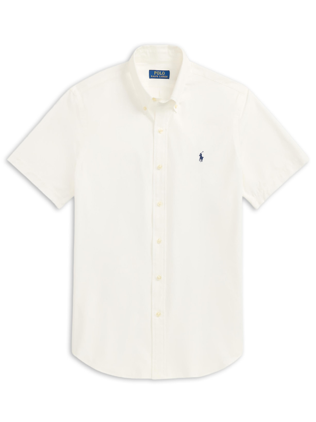 Camisa Masculina Manga Curta Custom Poplin Logo Bordado - Branco