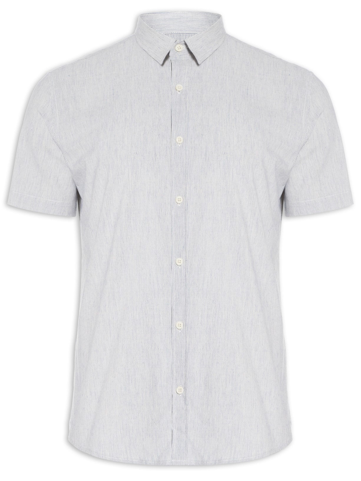 Camisa Masculina Manga Curta Fio Tinto Listrada - Off White